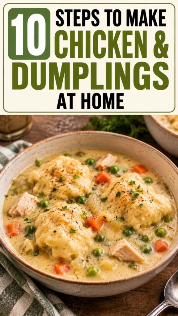 10 Easy Steps To Make Chicken & Dumplings At Home