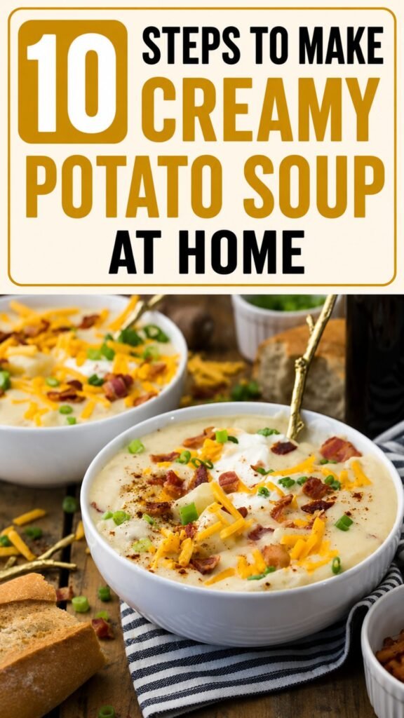 10 steps to make creamy potato soup at home