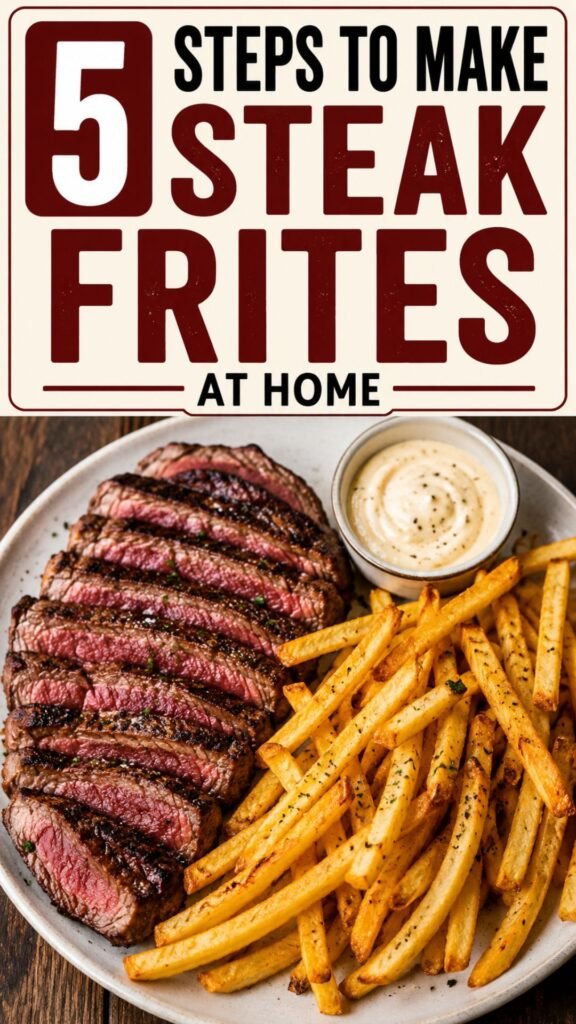 5 steps to make Steak frites at home