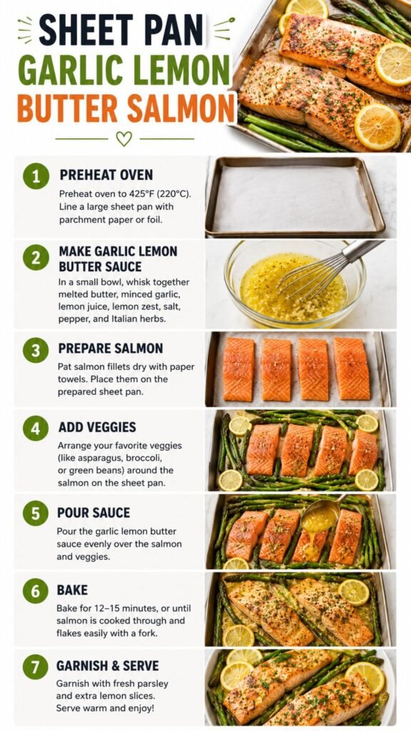 7 steps to make Lemon garlic butter salmon at home