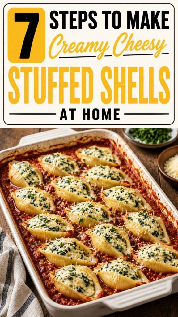 7 steps to make stuffed shells at home