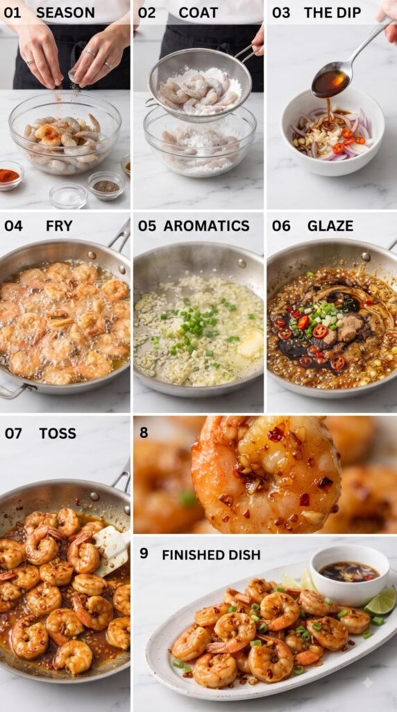 7 Steps to Make Crispy Garlic Butter Fried Shrimp